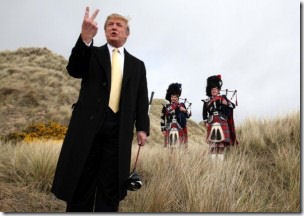 Trump sticks two fingers up at local residents