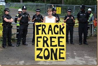 No Fracking - Caroline Lucas Protests